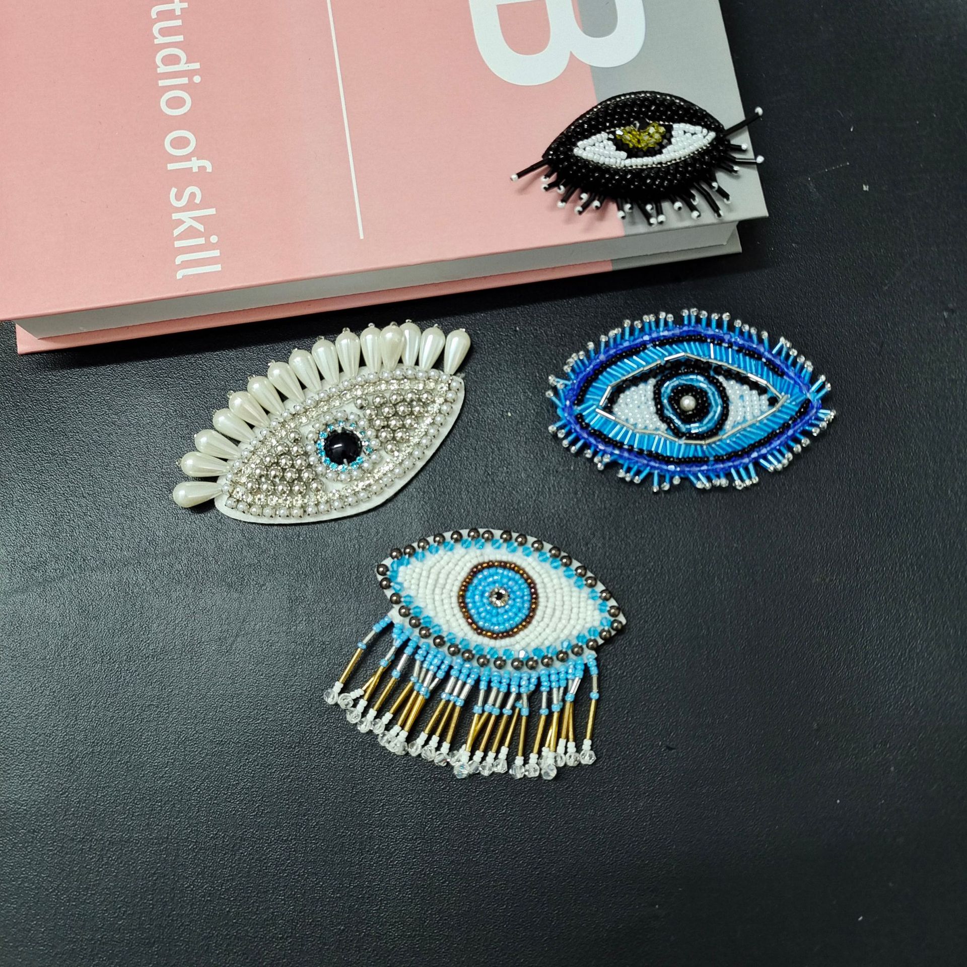 Retro Handmade Beaded Eye Patch