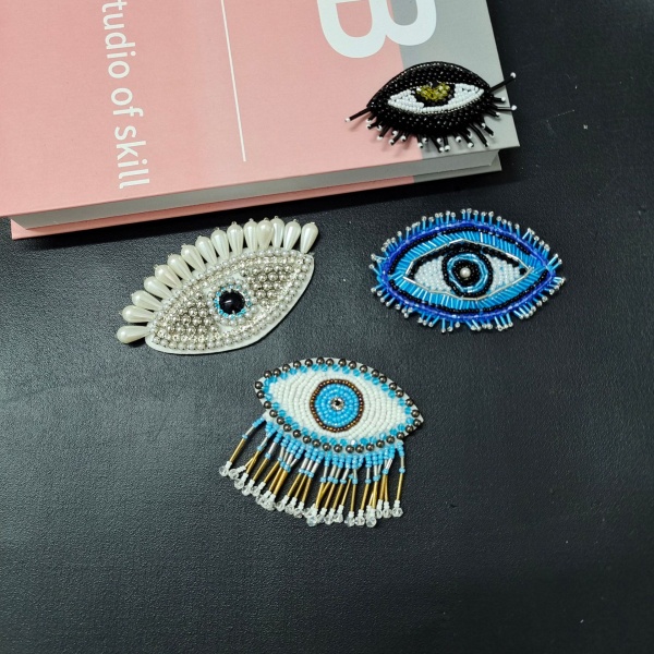 Retro Handmade Beaded Eye Patch