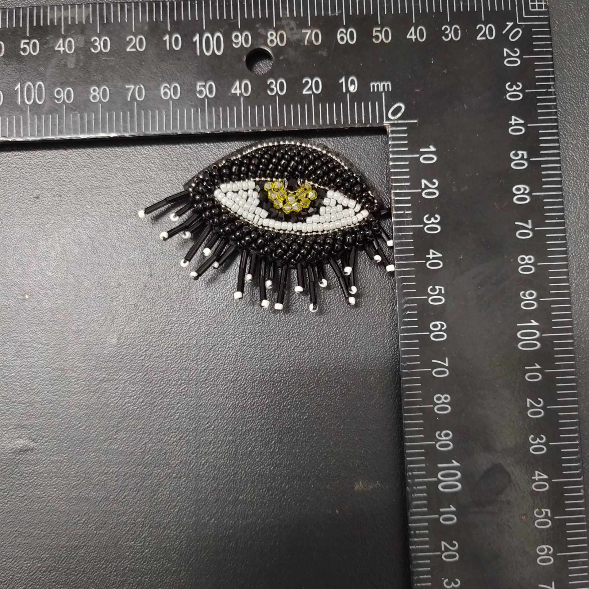 Retro Handmade Beaded Eye Patch