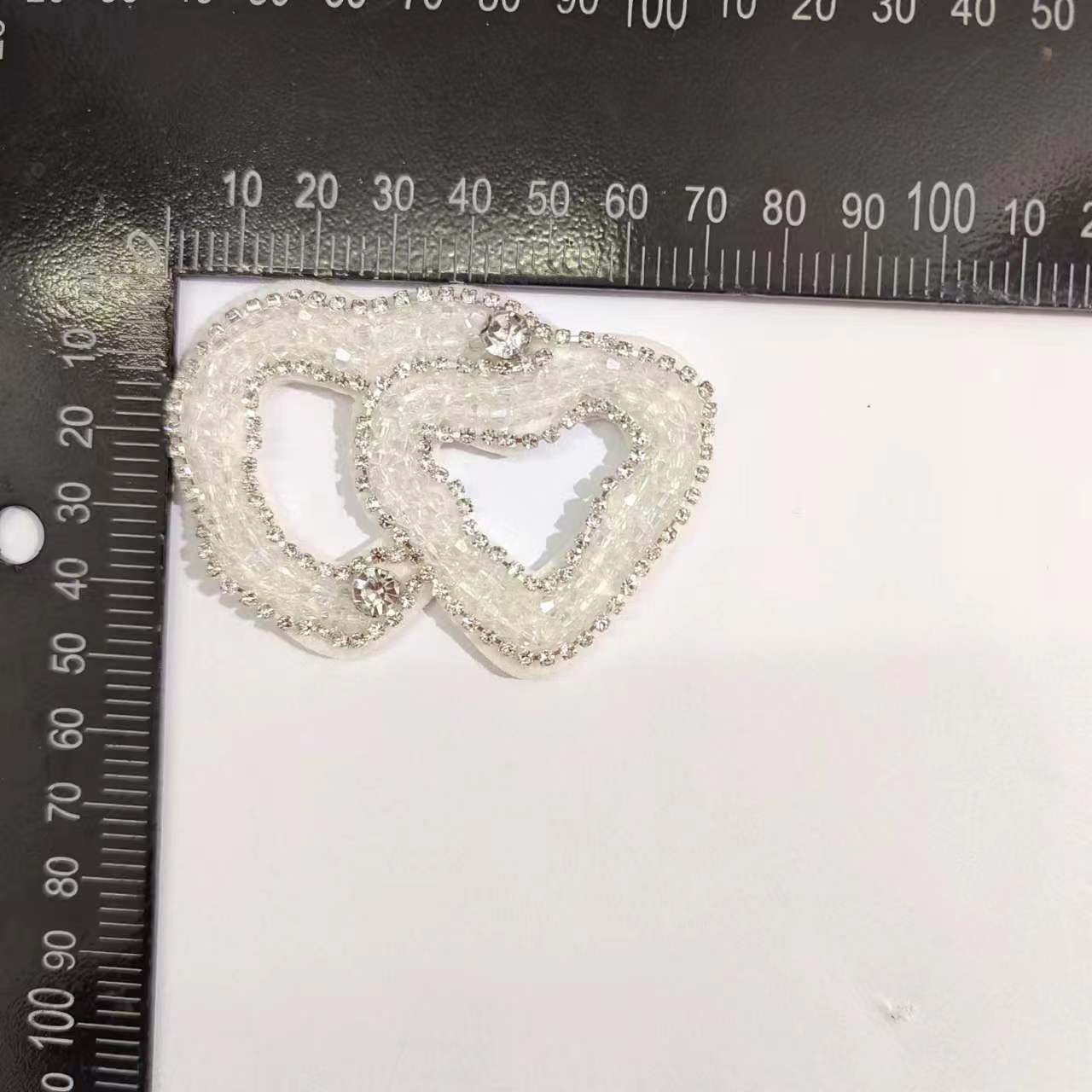 Chanel-style Heart Embellishment Patch