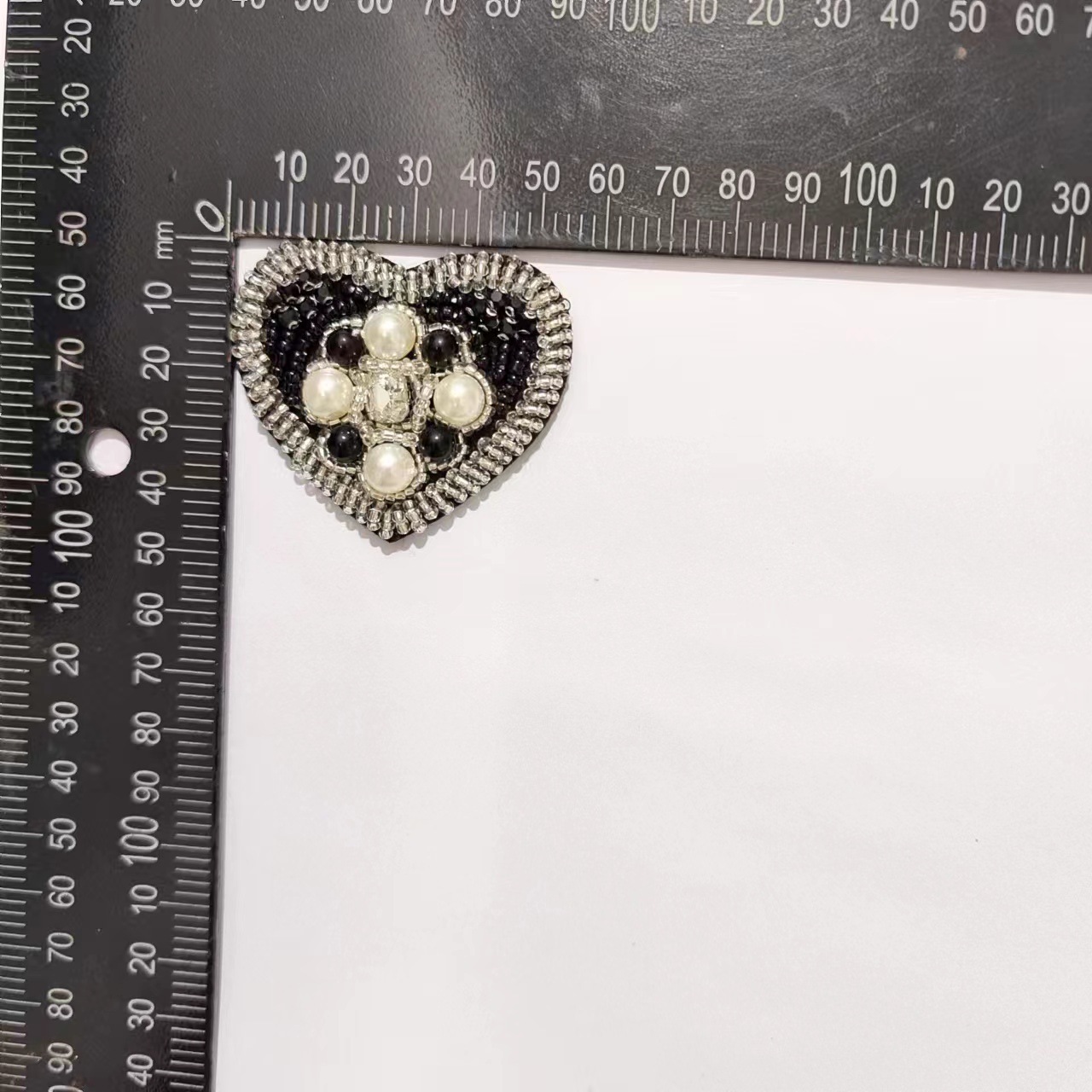 Chanel-style Heart Embellishment Patch