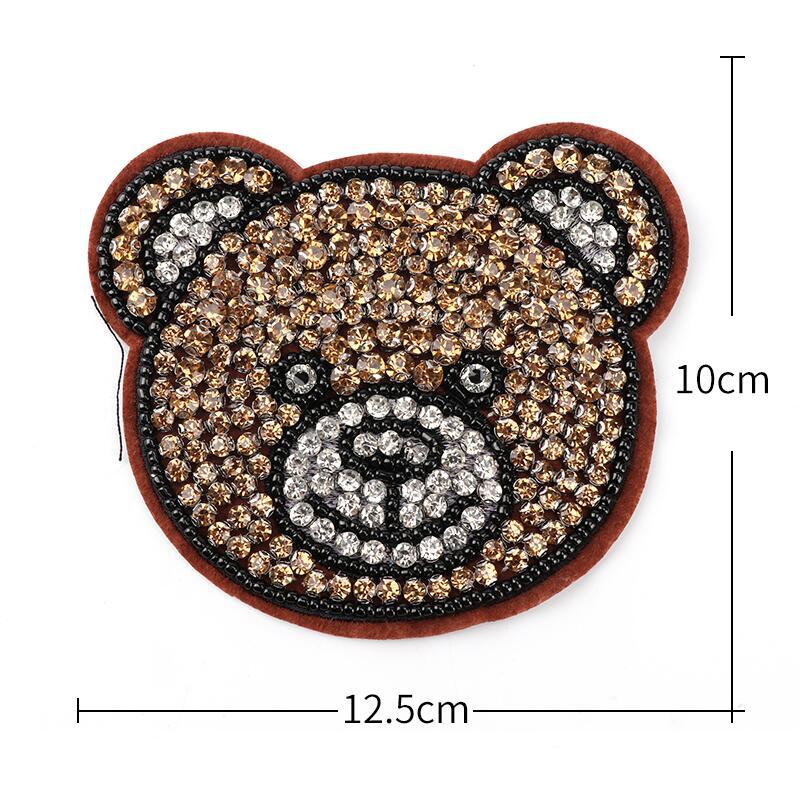 Design Bear Beaded Cloth Patch