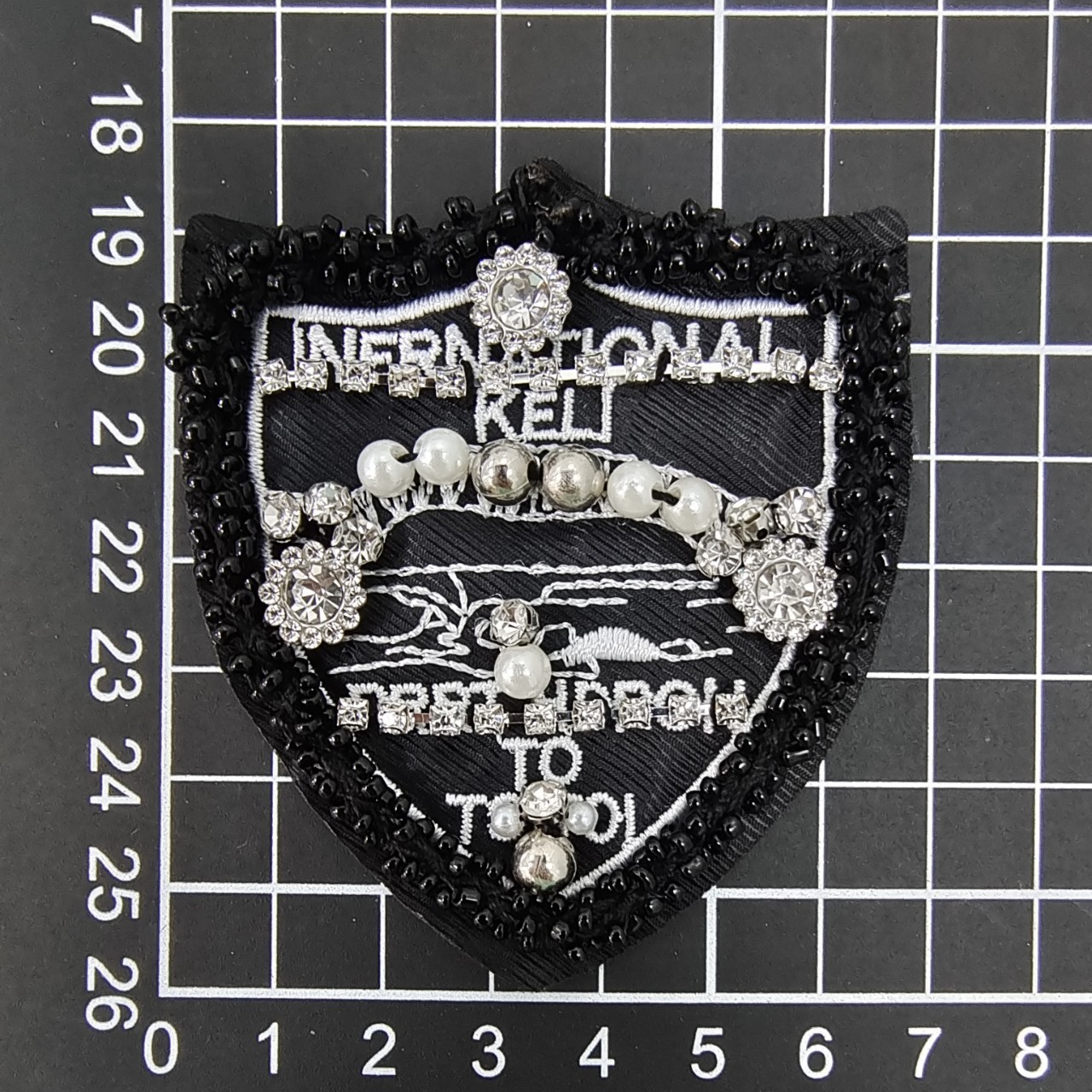 Pocket Hand-Beaded Cloth Shoulder Patch