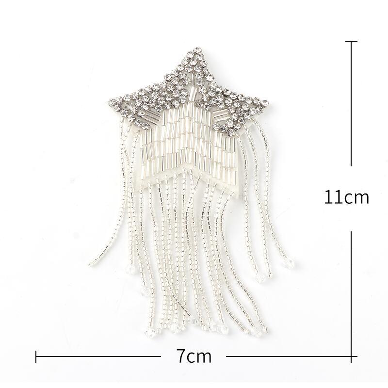 Five-Pointed Star Hand-Beaded Patch