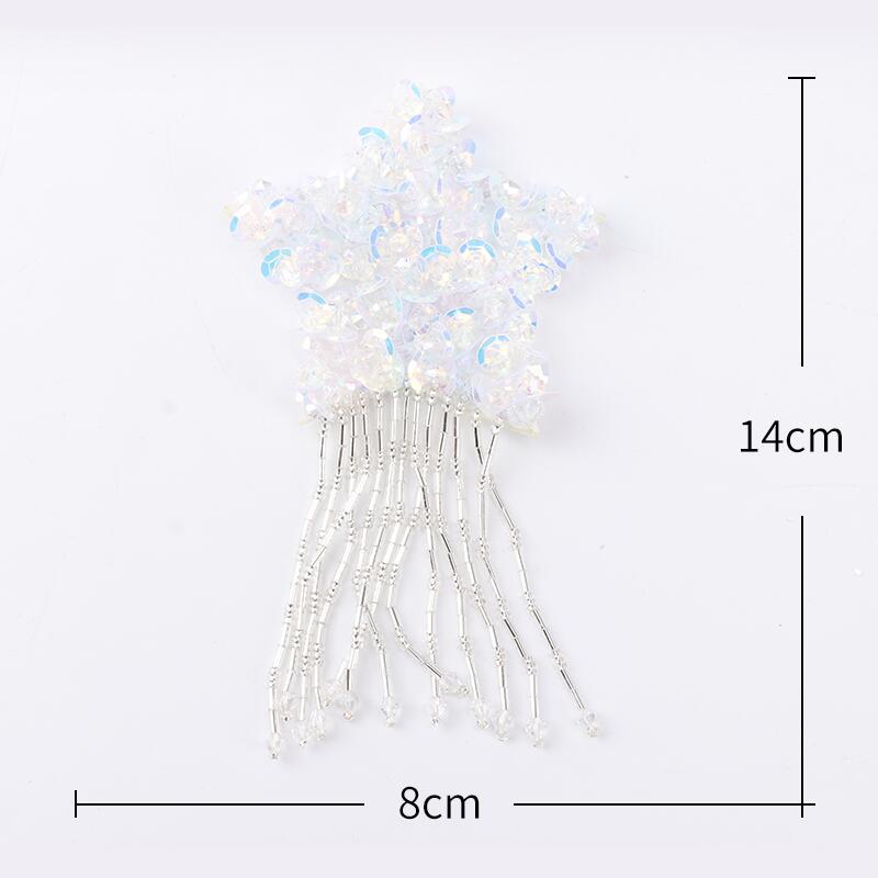 Five-Pointed Star Hand-Beaded Patch