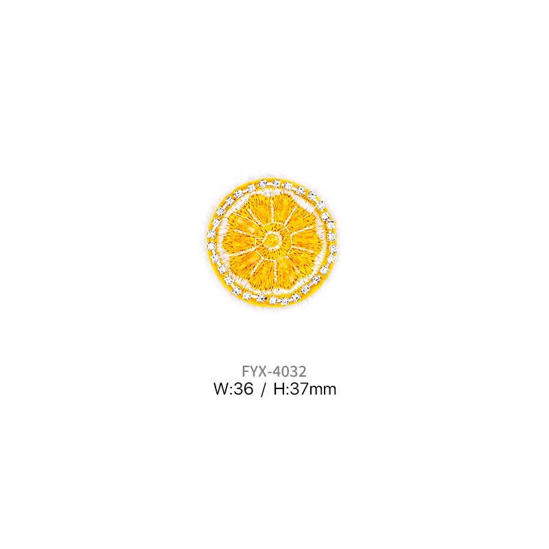 Handmade Beaded Fruit Series Cloth Patches