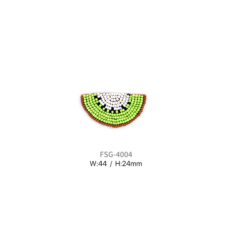 Handmade Beaded Fruit Series Cloth Patches