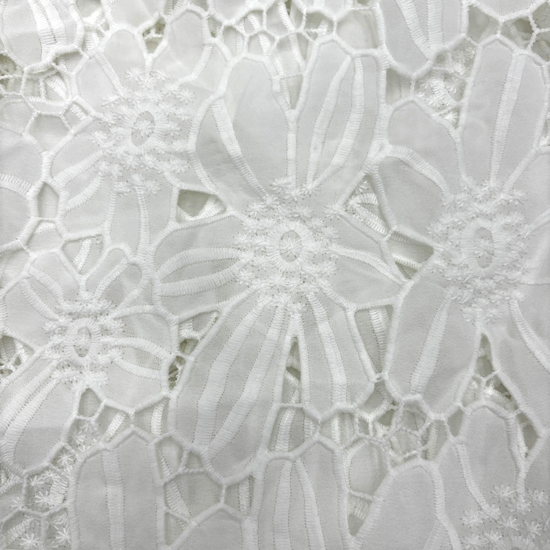 Hollow Embroidery Milk Silk Chiffon