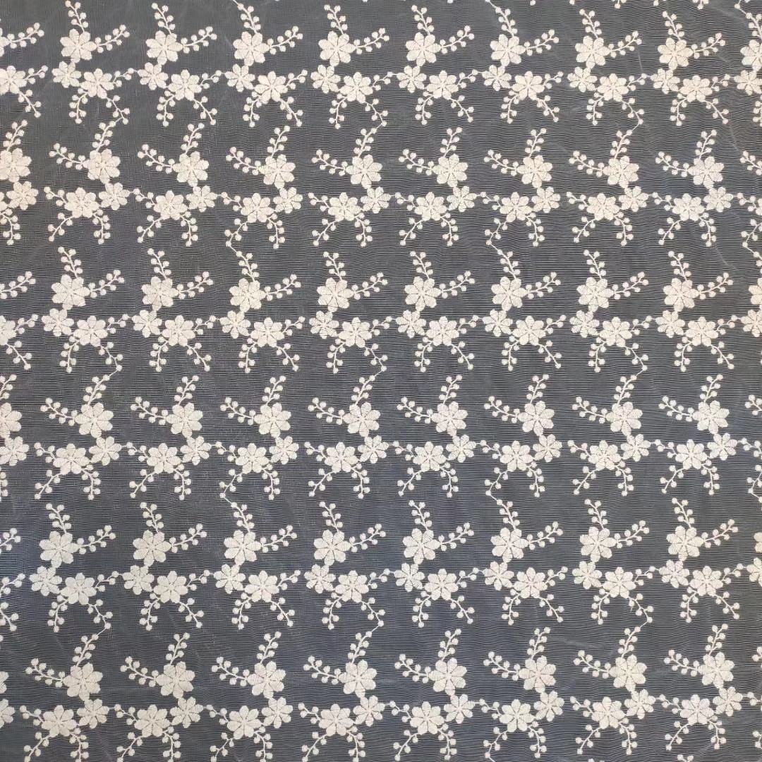 Small Floral Lace Embroidered Water-Soluble Fabric