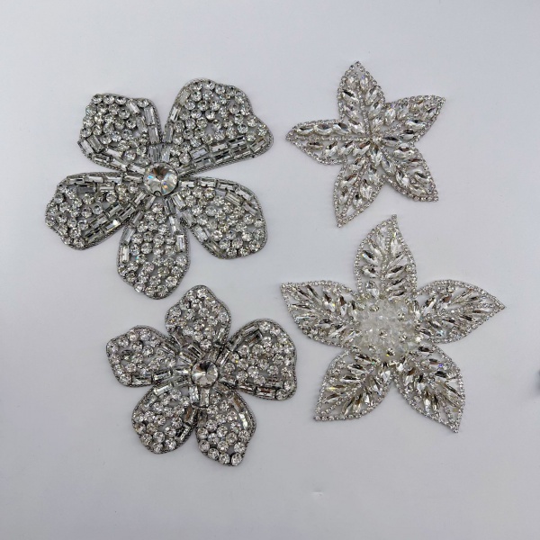 Flower Shiny Beading Viscose DIY Clothing Accessories