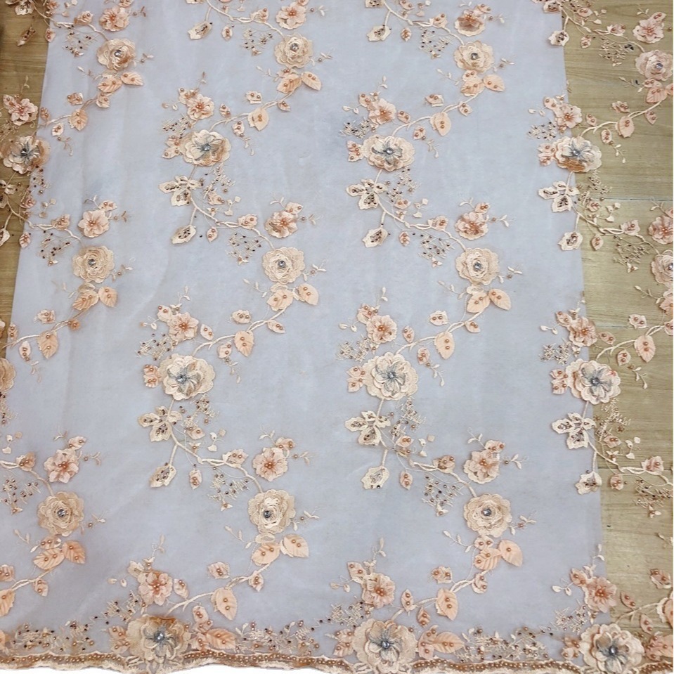 Three-Dimensional Embroidery Beading Full Fabric