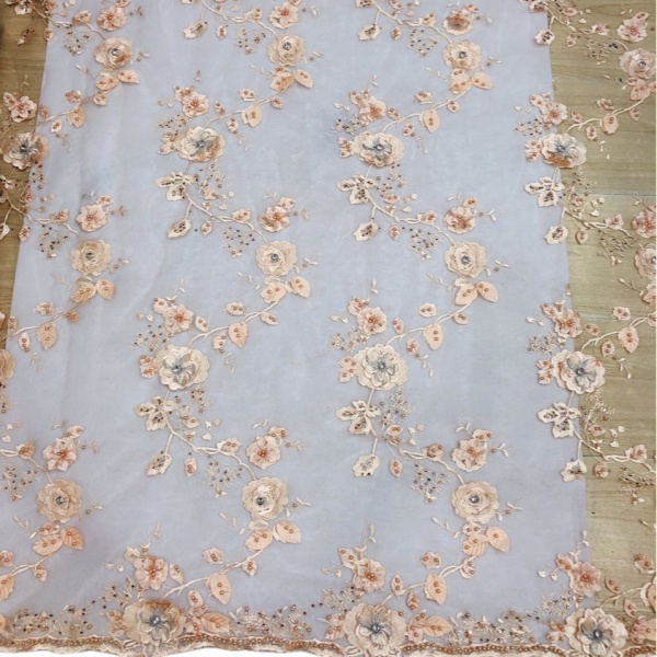 Three-Dimensional Embroidery Beading Full Fabric