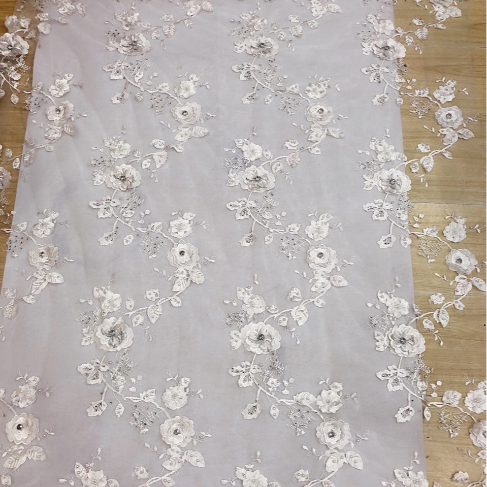 Three-Dimensional Embroidery Beading Full Fabric