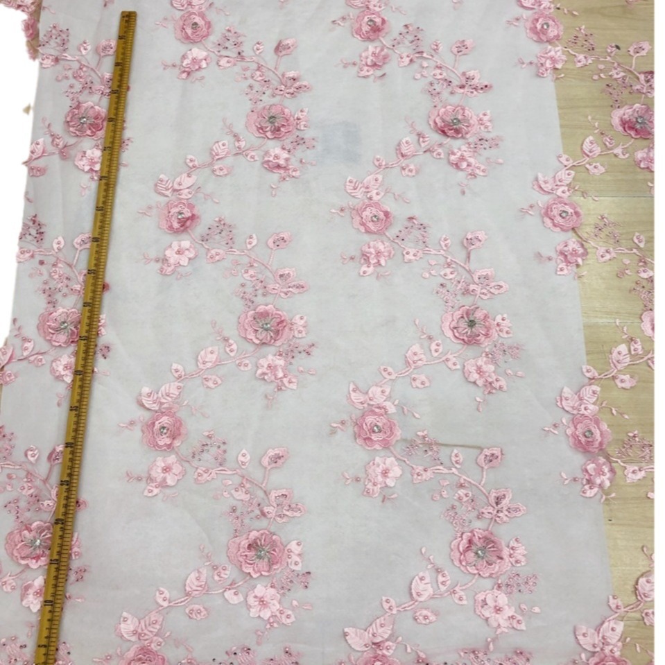 Three-Dimensional Embroidery Beading Full Fabric