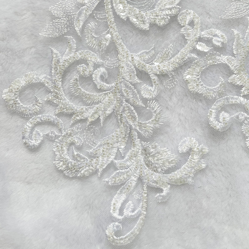 Wedding Dress Embroidered Beaded Fabric