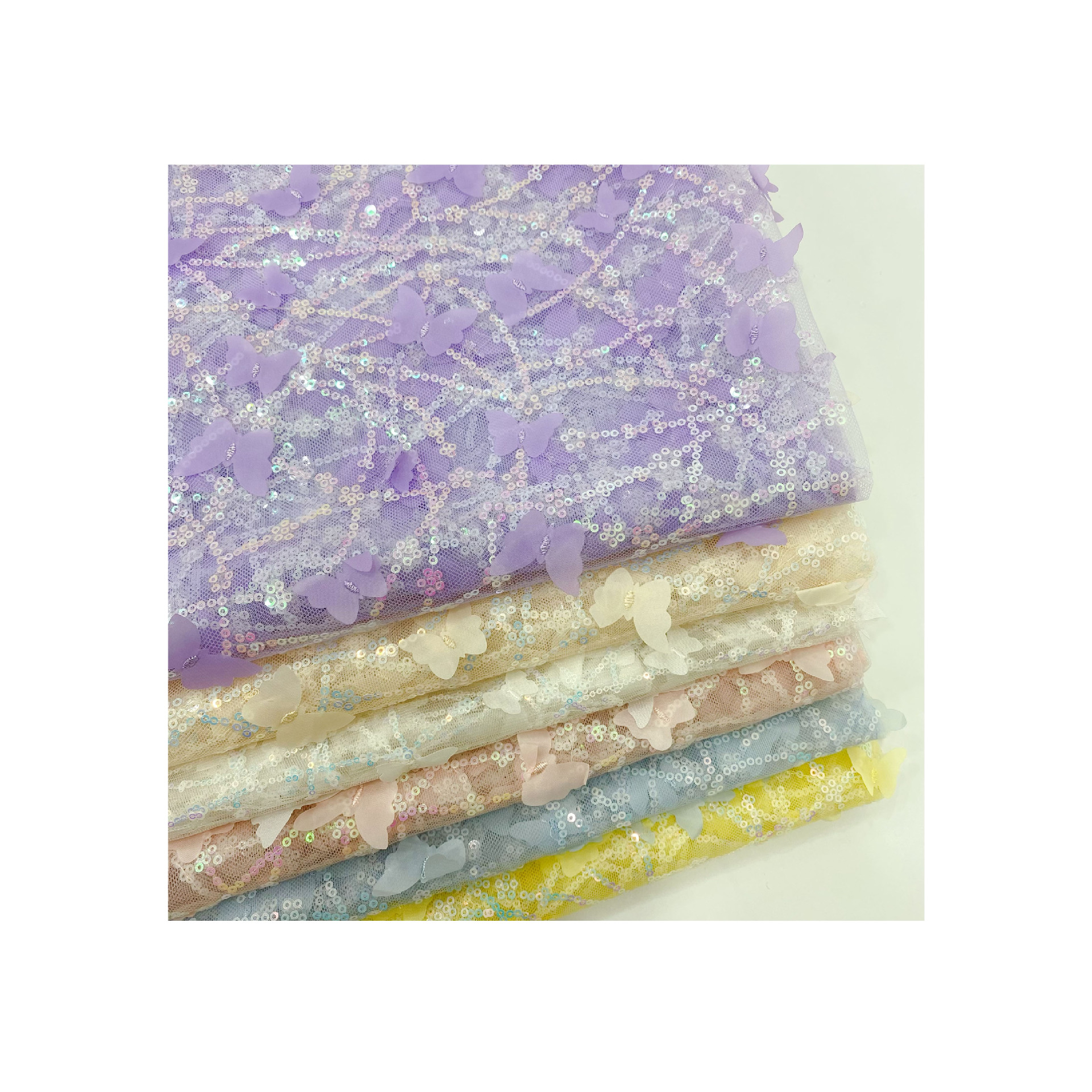 Three-Dimensional Multi-Color Butterfly Embroidery