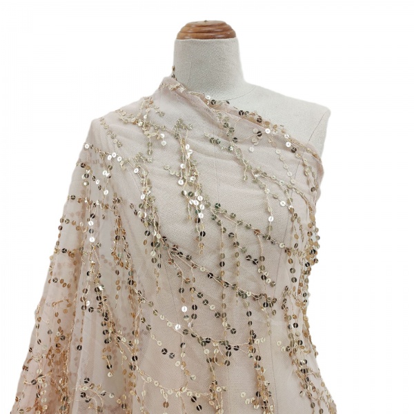 Tassel Sequin Embroidery Fabric