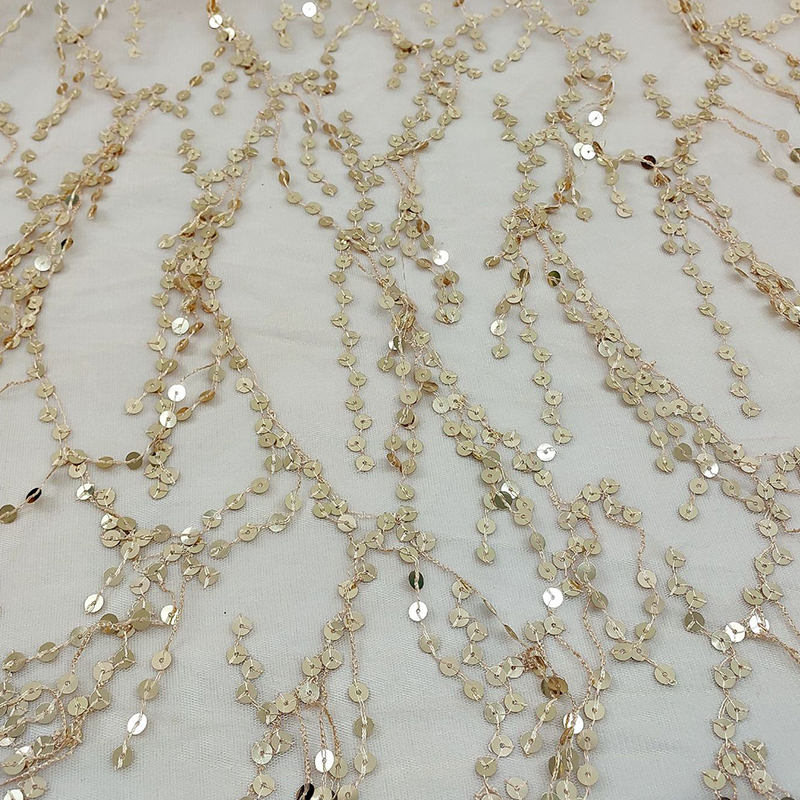 Tassel Sequin Embroidery Fabric