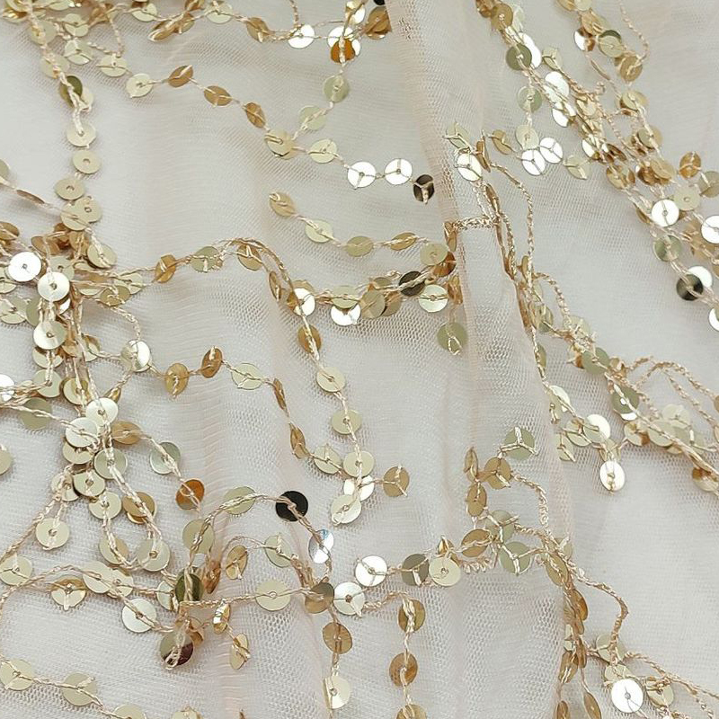 Tassel Sequin Embroidery Fabric
