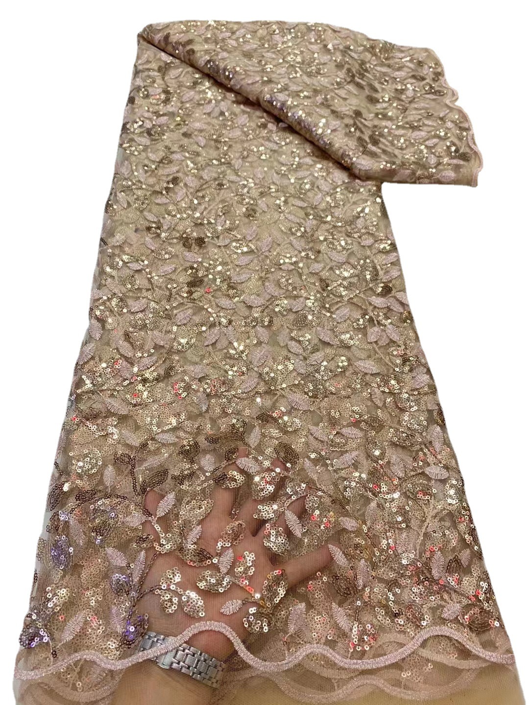 Embroidered Sequin Lace Dress Clothing Fabric