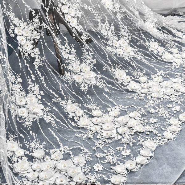 Luxury 3D Satin Beaded Embroidery