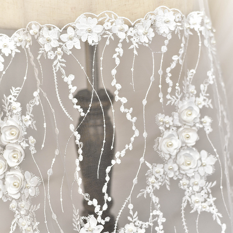 Luxury 3D Satin Beaded Embroidery