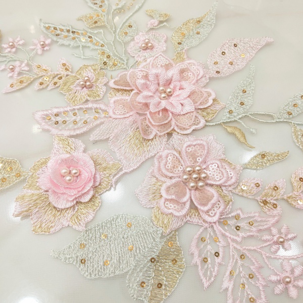 Colorful Beaded 3D Embroidery