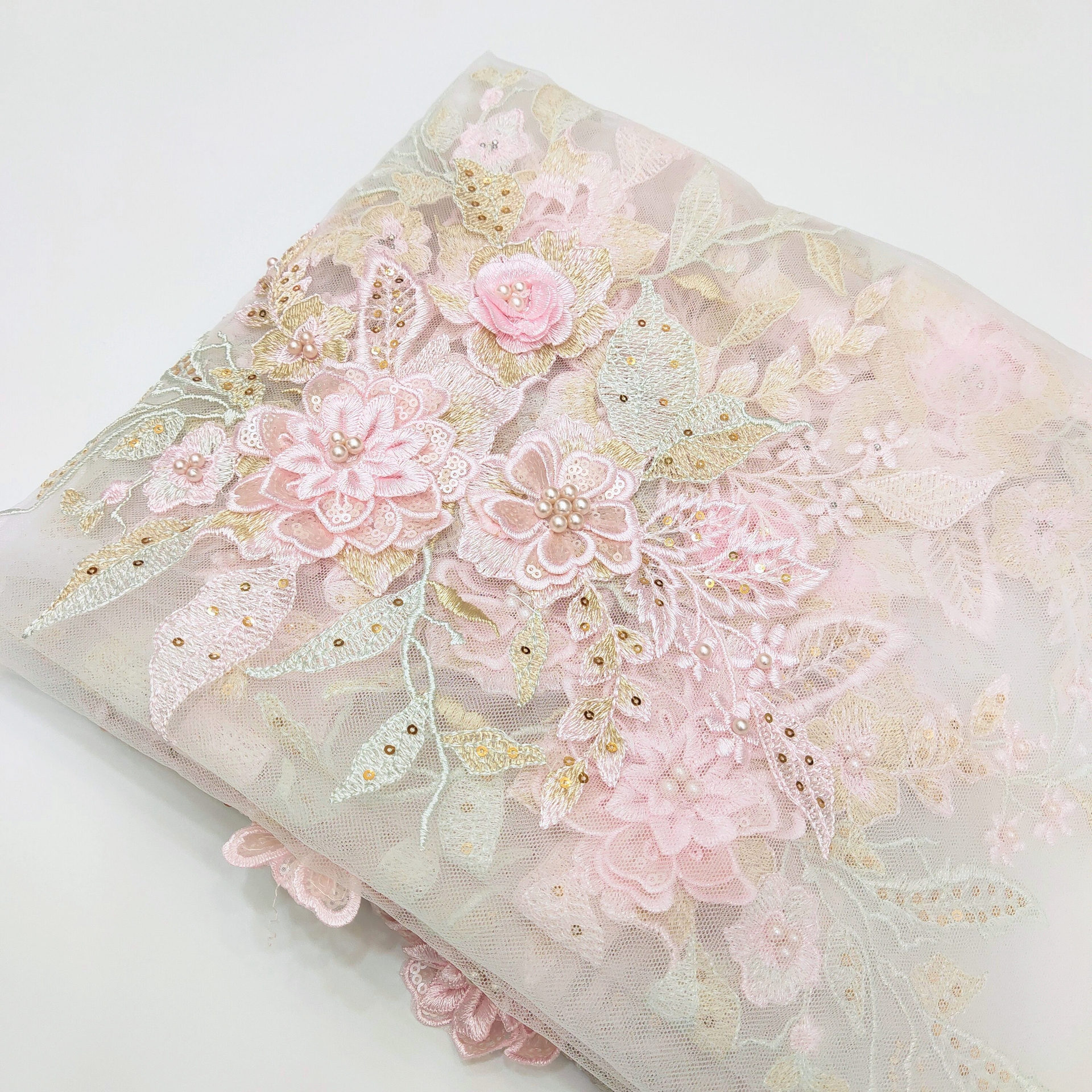 Colorful Beaded 3D Embroidery