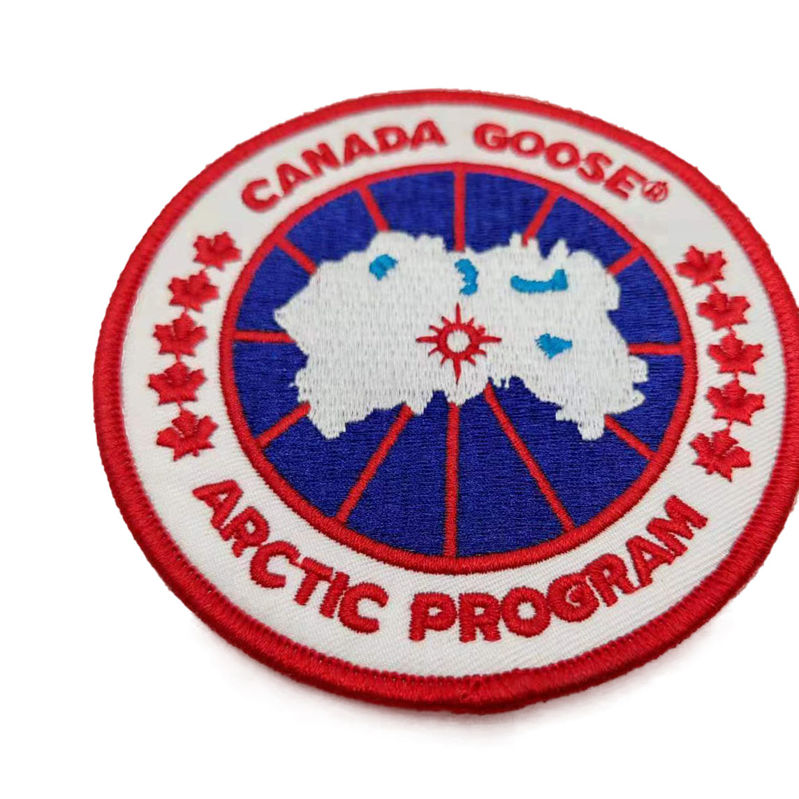 Geographical Shape Hand-Sewn Embroidery Patch