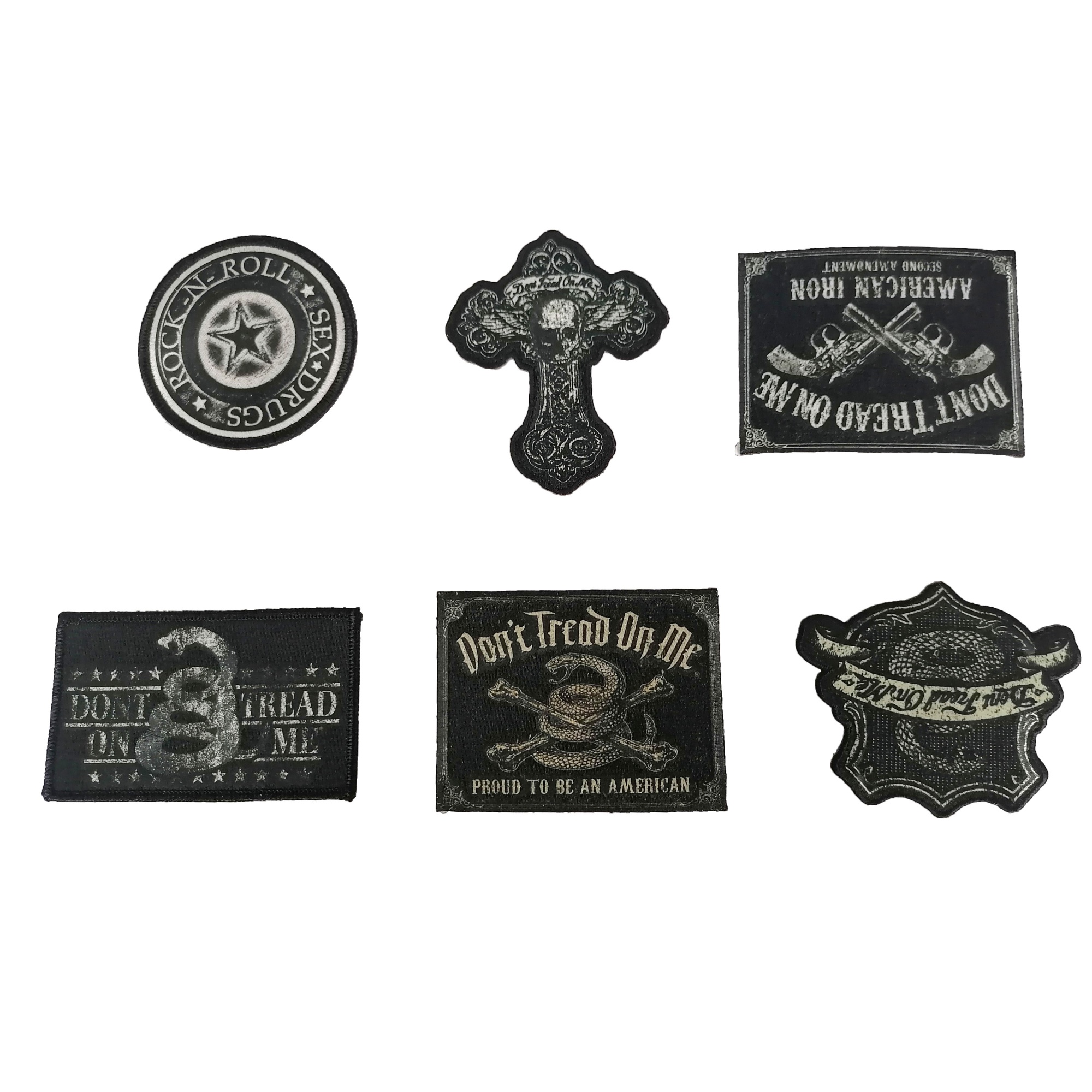 Dark Punk Style Hand-Sewn Embroidery Patch