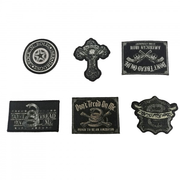 Dark Punk Style Hand-Sewn Embroidery Patch