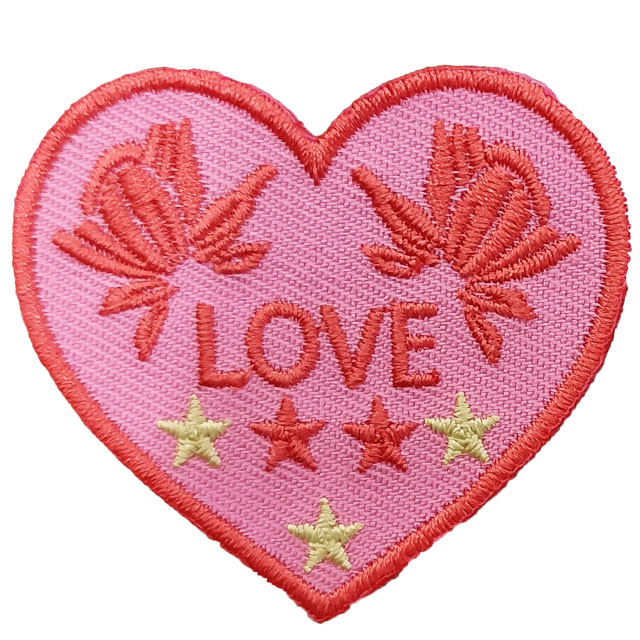 Heart Shaped Polygonal Cute Pattern Embroidery Patch DIY for Clothing