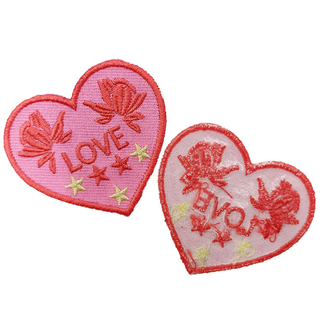 Heart Shaped Polygonal Cute Pattern Embroidery Patch DIY for Clothing