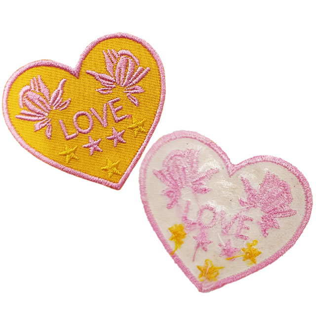 Heart Shaped Polygonal Cute Pattern Embroidery Patch DIY for Clothing