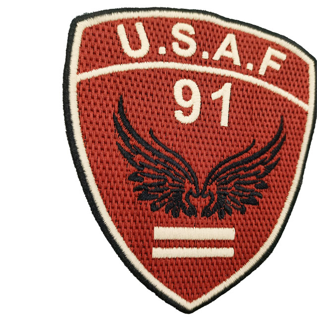 Red Polygonal Pattern Embroidery Patch DIY for Clothing