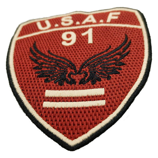 Red Polygonal Pattern Embroidery Patch DIY for Clothing