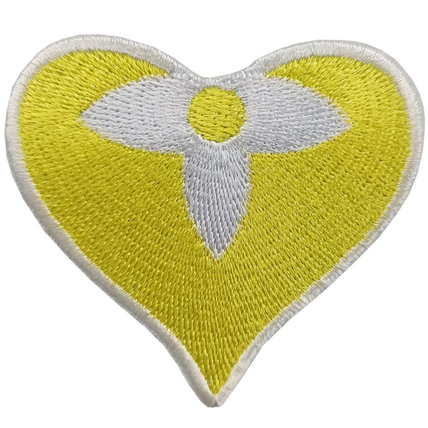 Cute Heart-Shaped Hand-Sewn Badge
