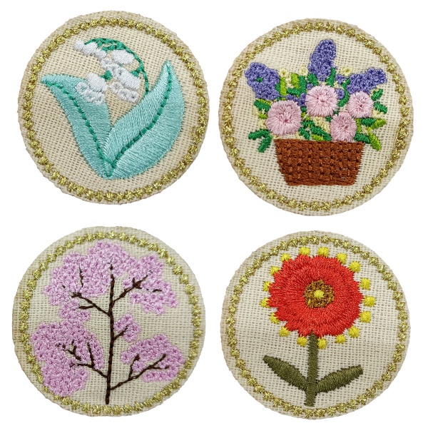 Lovely Flower Romantic Style Personalized DIY Badge