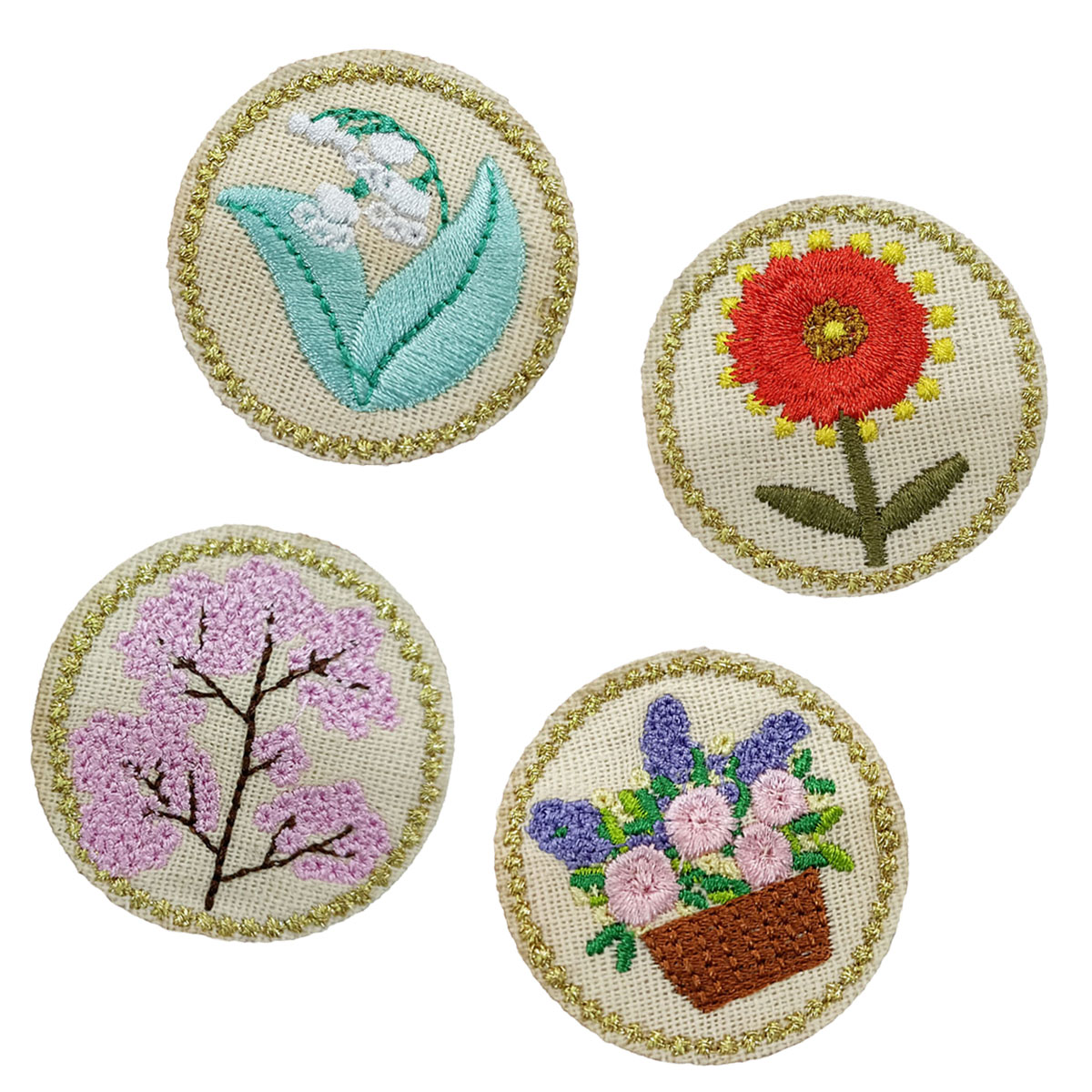 Lovely Flower Romantic Style Personalized DIY Badge
