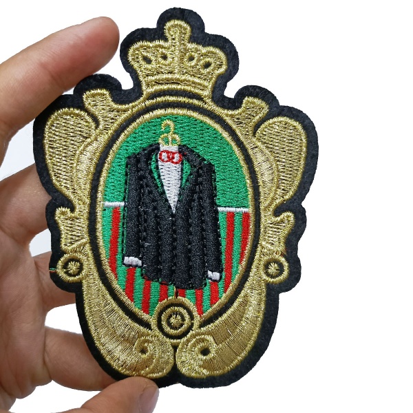 Mirror Pattern Vintage Hand Embroidered Patch
