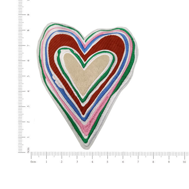 Romantic Love Polygonal Graphic Embroidered Patch