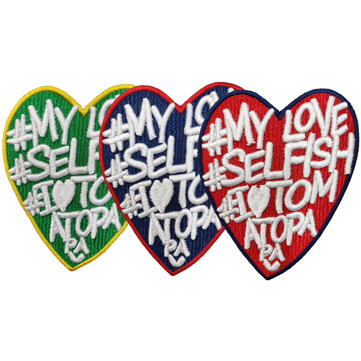 Three-Color Love Badge Custom Logo Clothing Embroidery Poster
