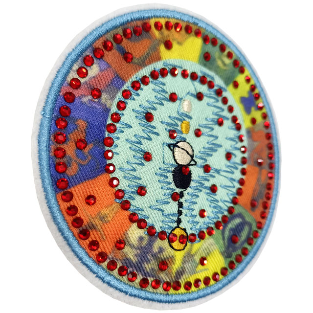 Colorful Embroidery Patches Decoration Sew On Patches Cricle Shaped Patches 