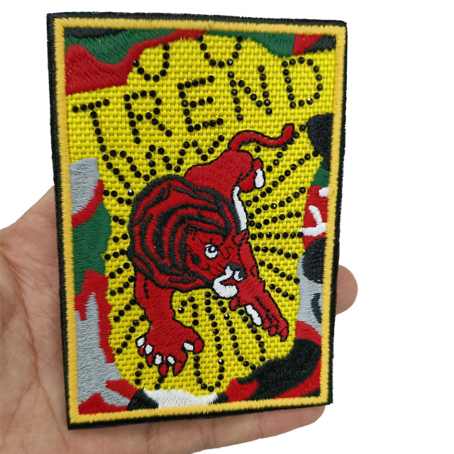 Fashionable Trend Tiger Animal Pattern Cool Embroidery Patch DIY Personalized