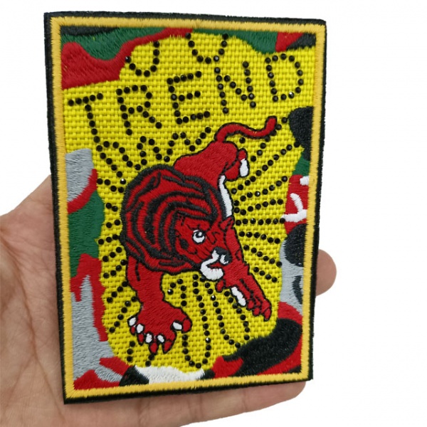 Fashionable Trend Tiger Animal Pattern Cool Embroidery Patch DIY Personalized