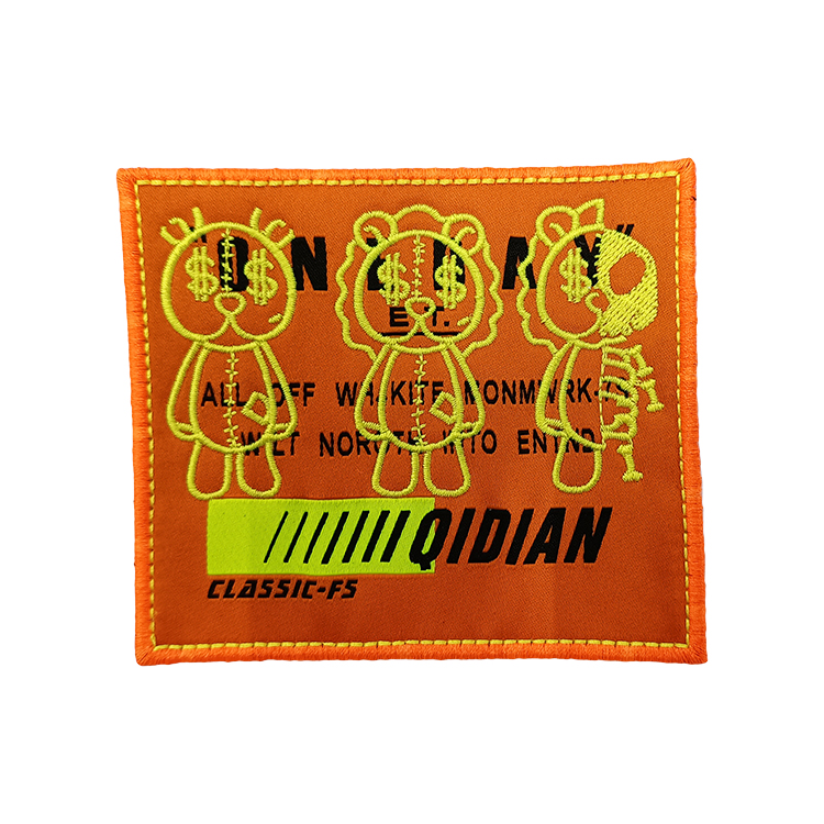 Fabric Woven Patch Private Brand Care Label Custom Logo Name Clothing Tags for Garment