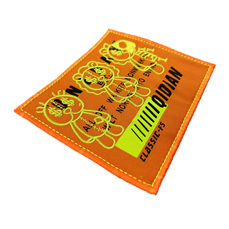 Fabric Woven Patch Private Brand Care Label Custom Logo Name Clothing Tags for Garment
