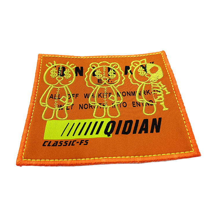 Fabric Woven Patch Private Brand Care Label Custom Logo Name Clothing Tags for Garment