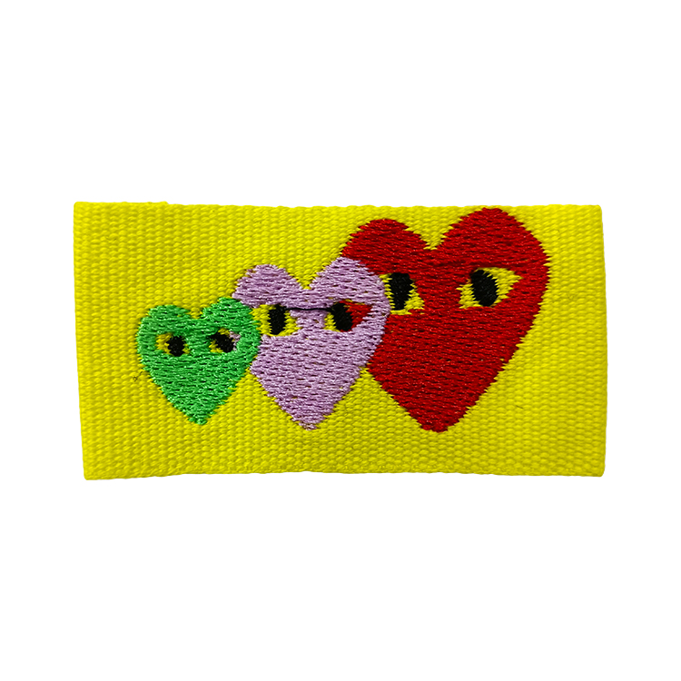 Colorful Custom Logo Neck Tags, Satin Garment Labels, Organic Cotton Patches