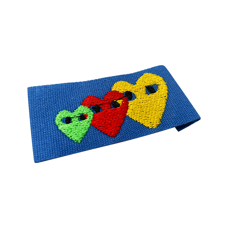 Colorful Custom Logo Neck Tags, Satin Garment Labels, Organic Cotton Patches